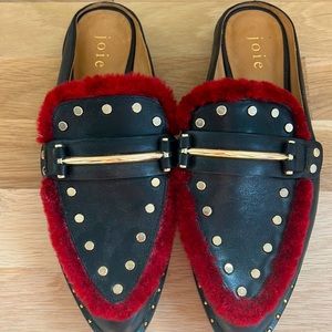 Joie Taran Studded shearling Fur Loaffer - Size 36